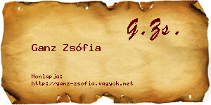 Ganz Zsófia névjegykártya